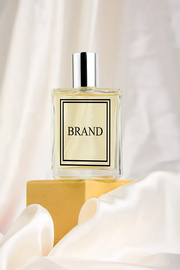Free Mockup Perfume Bottle Front View
