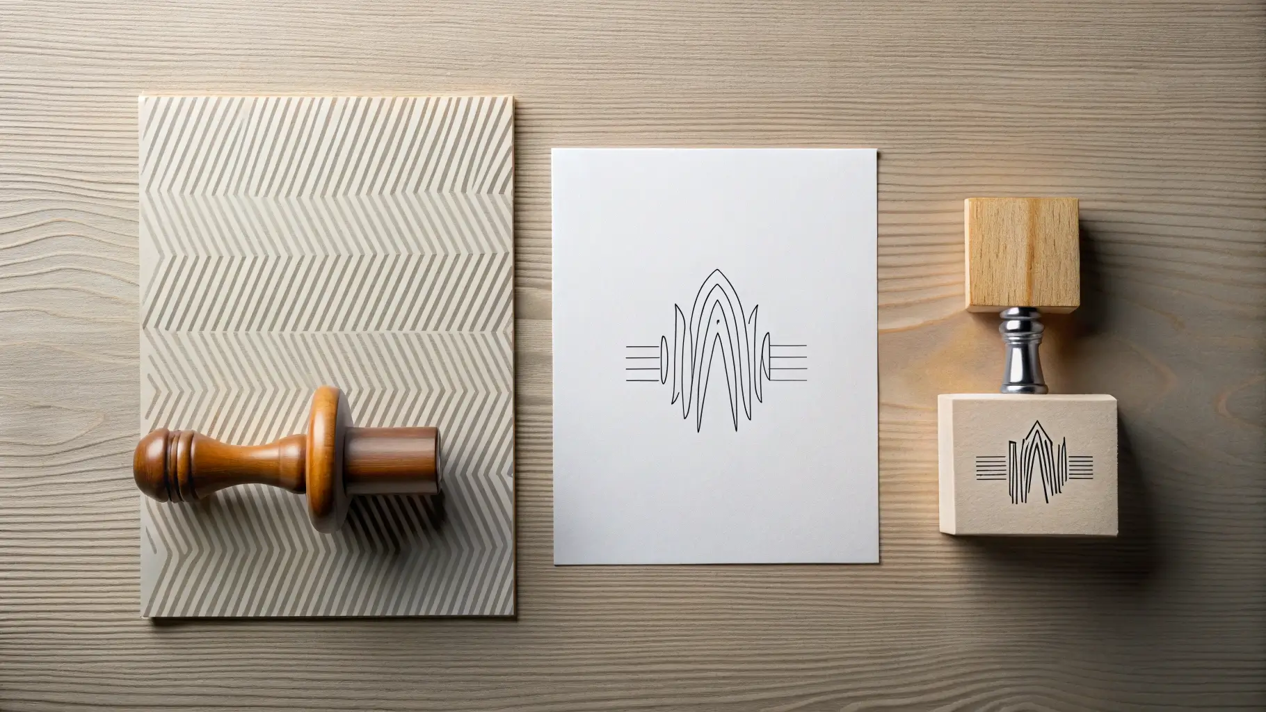 Stempel dan logo abstrak representasi jenis merek dagang.