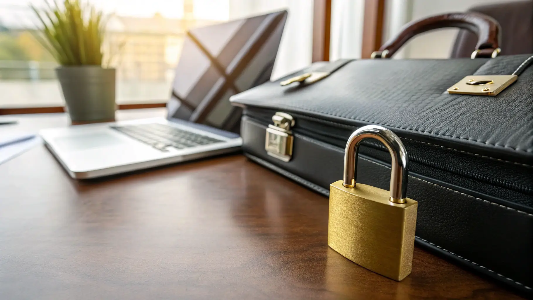 Gembok simbol perlindungan hukum untuk merek jasa bisnis