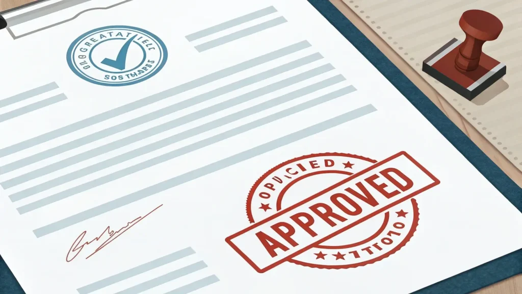 Dokumen pendaftaran merek dagang yang disetujui