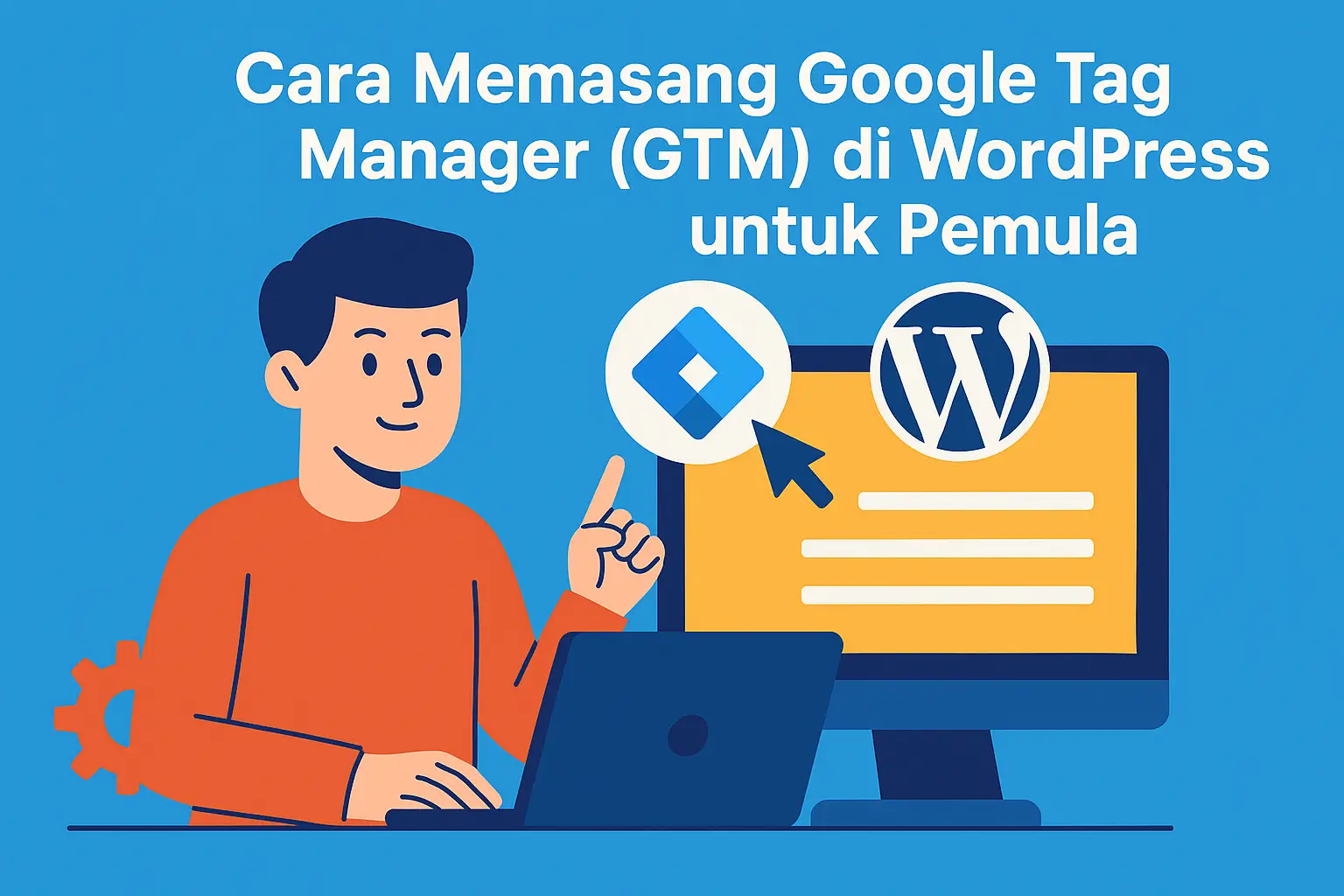 Ilustrasi pemasangan Google Tag Manager di WordPress.
