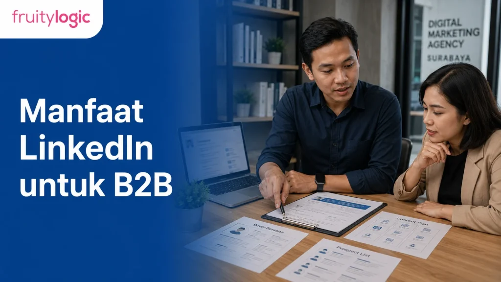 Konsultan digital dan pemilik bisnis membahas strategi LinkedIn untuk target B2B.